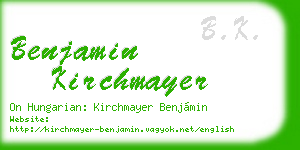 benjamin kirchmayer business card